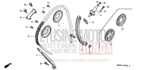 CAM CHAIN/TENSIONER CBR600FS1 de 2001
